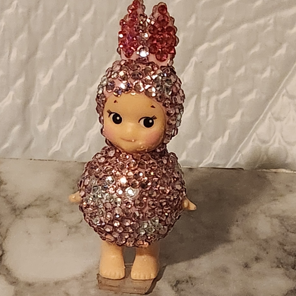 Sparkling Pink Bunny Figurine